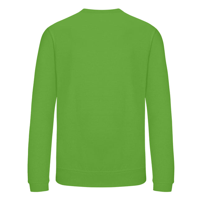 Lime Green - Back - AWDis Just Hoods Childrens-Kids Sweatshirt
