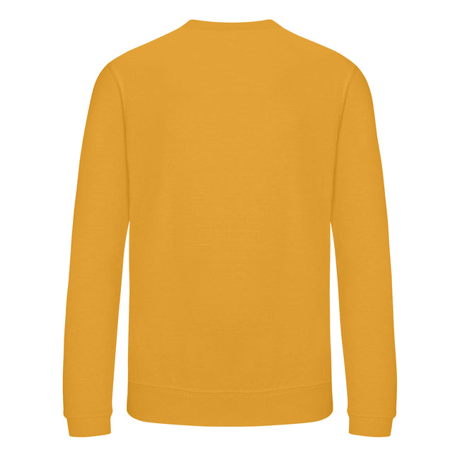 Mustard Yellow - Back - AWDis Just Hoods Childrens-Kids Sweatshirt
