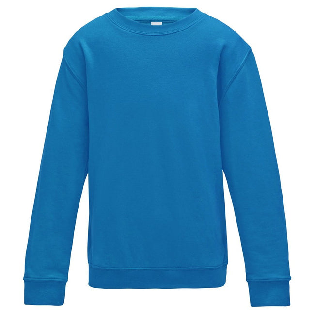 Sapphire Blue - Front - AWDis Just Hoods Childrens-Kids Sweatshirt