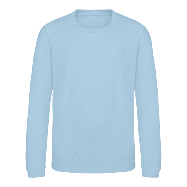 Ice Blue - Front - AWDis Just Hoods Childrens-Kids Sweatshirt