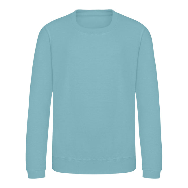 Seafoam - Front - AWDis Just Hoods Childrens-Kids Sweatshirt