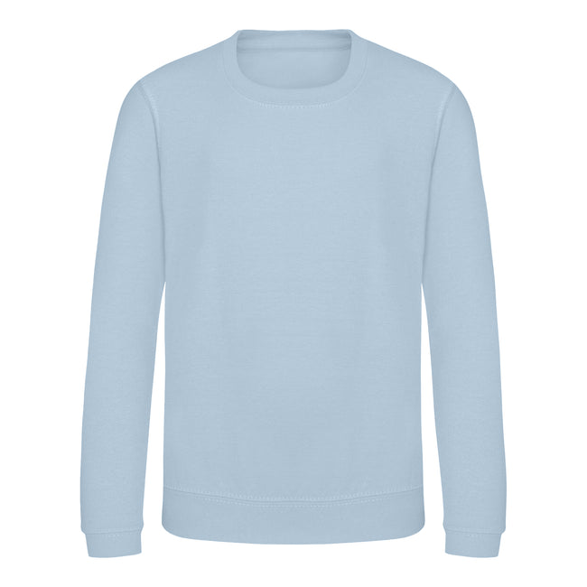 Sky Blue - Front - AWDis Just Hoods Childrens-Kids Sweatshirt
