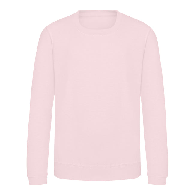 Baby Pink - Front - AWDis Just Hoods Childrens-Kids Sweatshirt
