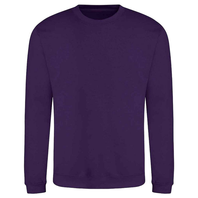 Purple - Front - AWDis Adults Unisex Just Hoods Sweatshirt