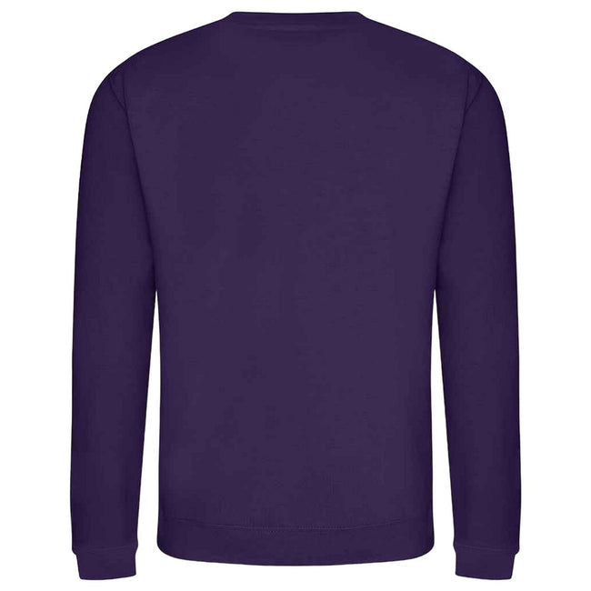 Purple - Back - AWDis Adults Unisex Just Hoods Sweatshirt