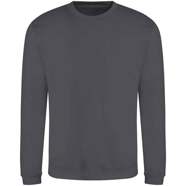 Shark Grey - Front - AWDis Adults Unisex Just Hoods Sweatshirt
