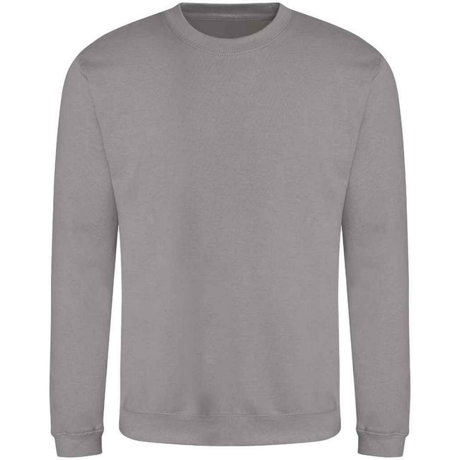 Platinum Grey - Front - AWDis Adults Unisex Just Hoods Sweatshirt