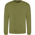 Khaki Green - Front - AWDis Adults Unisex Just Hoods Sweatshirt