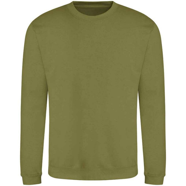 Khaki - Front - AWDis Adults Unisex Just Hoods Sweatshirt