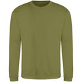 Khaki Green - Side - AWDis Adults Unisex Just Hoods Sweatshirt