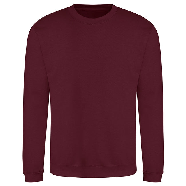Burgundy - Front - AWDis Adults Unisex Just Hoods Sweatshirt