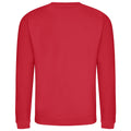 Fire Red - Back - AWDis Adults Unisex Just Hoods Sweatshirt