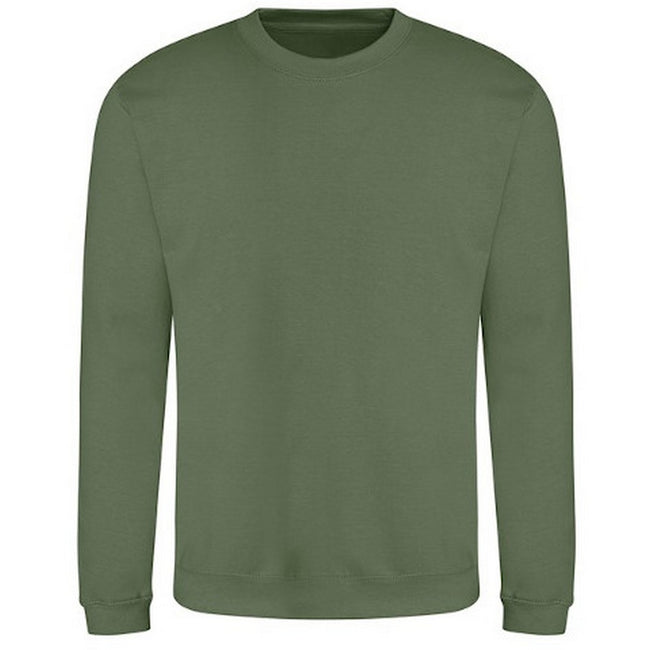 Earthy Green - Front - AWDis Adults Unisex Just Hoods Sweatshirt