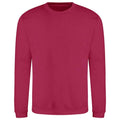 Cranberry - Front - AWDis Adults Unisex Just Hoods Sweatshirt