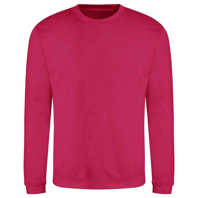 Hot Pink - Front - AWDis Adults Unisex Just Hoods Sweatshirt