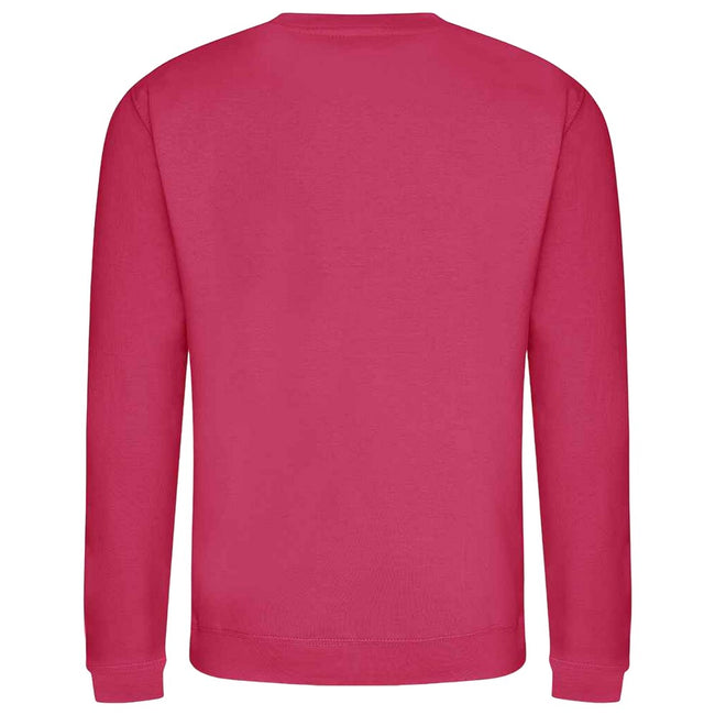 Hot Pink - Back - AWDis Adults Unisex Just Hoods Sweatshirt