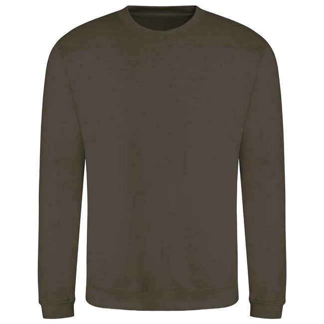 Olive Green - Front - AWDis Adults Unisex Just Hoods Sweatshirt