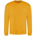 Mustard Yellow - Front - AWDis Adults Unisex Just Hoods Sweatshirt