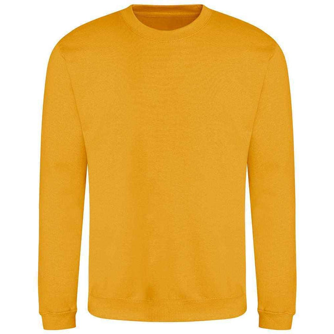 Mustard Yellow - Front - AWDis Adults Unisex Just Hoods Sweatshirt