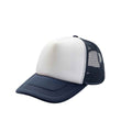 Navy-White - Back - Result Core Half Mesh Truckers Cap