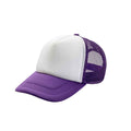 Purple-White - Back - Result Core Half Mesh Truckers Cap