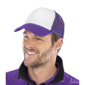 Purple-White - Side - Result Core Half Mesh Truckers Cap