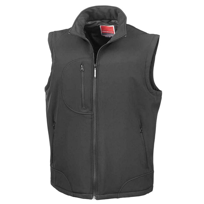 Black-Black - Front - Result Mens Soft Shell Bodywarmer