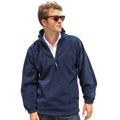 Navy - Back - Result Adults Unisex Polartherm Zip Neck Fleece