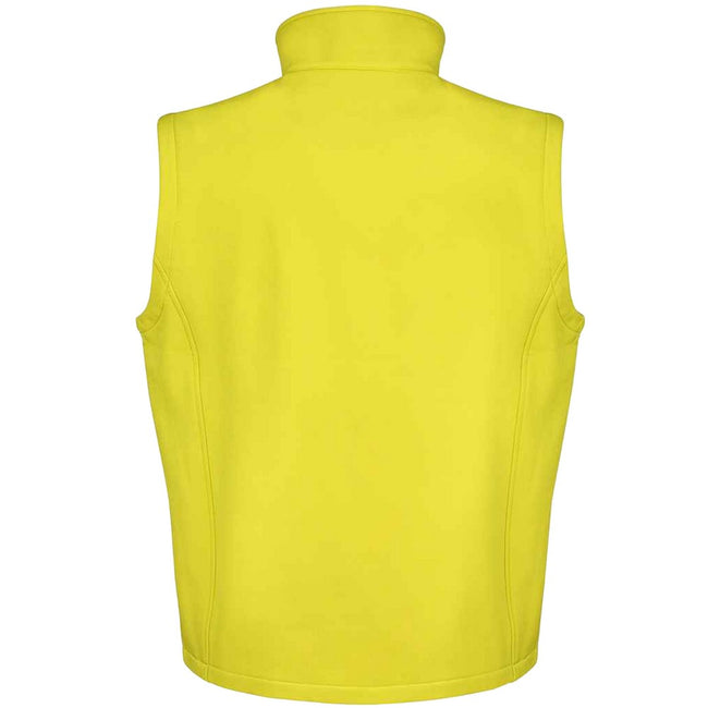 Yellow-Black - Back - Result Mens Core Printable Soft Shell Bodywarmer
