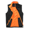 Black-Orange - Back - Result Mens Core Printable Soft Shell Bodywarmer