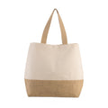 Natural-Natural - Front - Kimood Canvas And Jute Shopper Bag