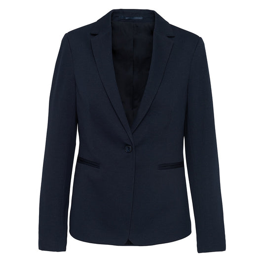 Night Navy Heather - Front - Kariban Womens-Ladies Knitted Blazer