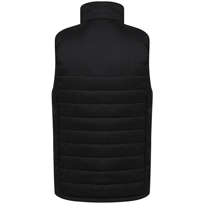 Black - Back - Henbury Unisex Adults Padded Gilet