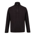 Black - Front - Henbury Mens Zip Neck Micro Fleece Top
