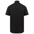 Black - Back - Henbury Mens Modern Short Sleeve Oxford Shirt