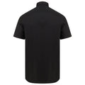 Black - Back - Henbury Mens Modern Short Sleeve Oxford Shirt