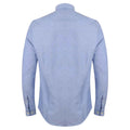 Blue - Back - Henbury Mens Modern Long Sleeve Slim Fit Oxford Shirt