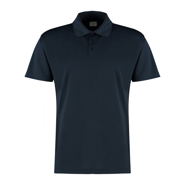 Navy - Front - Kustom Kit Mens Cooltex Plus Micro Mesh Polo Shirt