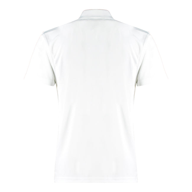 White - Back - Kustom Kit Mens Cooltex Plus Micro Mesh Polo Shirt