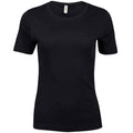 Black - Front - Tee Jays Womens-Ladies Interlock T-Shirt