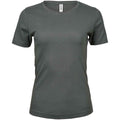 Dark Grey - Front - Tee Jays Womens-Ladies Interlock T-Shirt