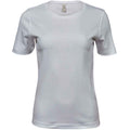 White - Front - Tee Jays Womens-Ladies Interlock T-Shirt