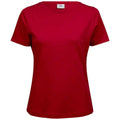 Red - Front - Tee Jays Womens-Ladies Interlock T-Shirt