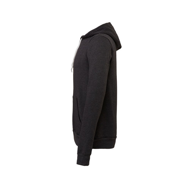Dark Grey Heather - Side - Bella + Canvas Adults Unisex Pullover Hoodie