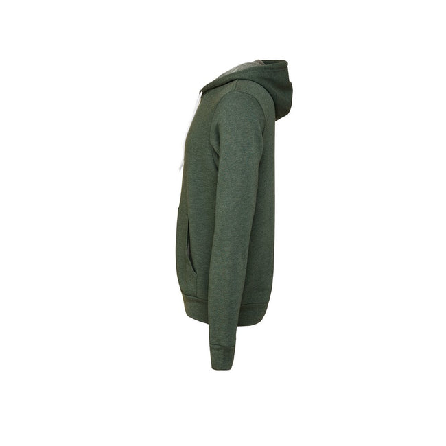 Heather Forest Green - Side - Bella + Canvas Adults Unisex Pullover Hoodie