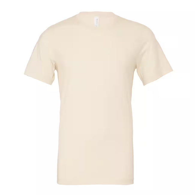 Natural - Front - Bella + Canvas Adults Unisex Crew Neck T-Shirt