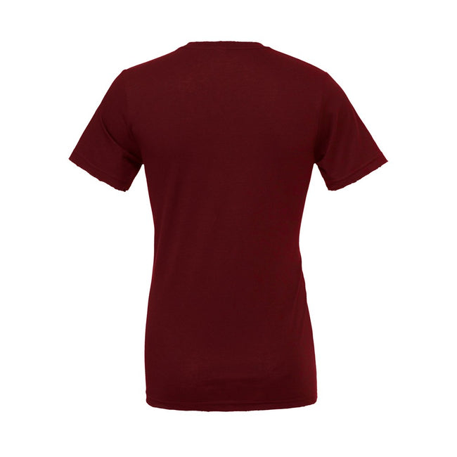 Maroon - Back - Bella + Canvas Adults Unisex Crew Neck T-Shirt