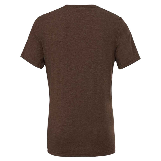 Brown - Back - Bella + Canvas Adults Unisex Tri-Blend T-Shirt