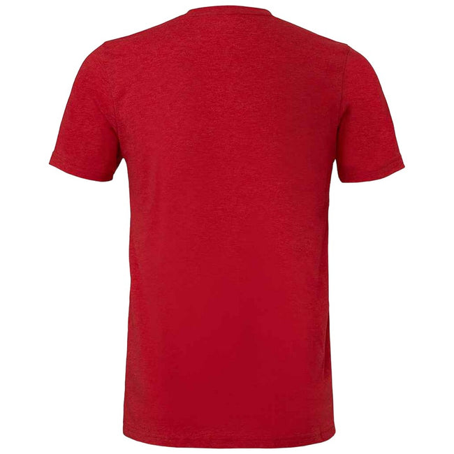 Solid Red - Back - Bella + Canvas Adults Unisex Tri-Blend T-Shirt