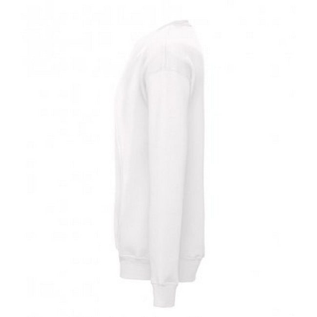 White - Side - Bella + Canvas Adults Unisex Drop Shoulder Sweatshirt